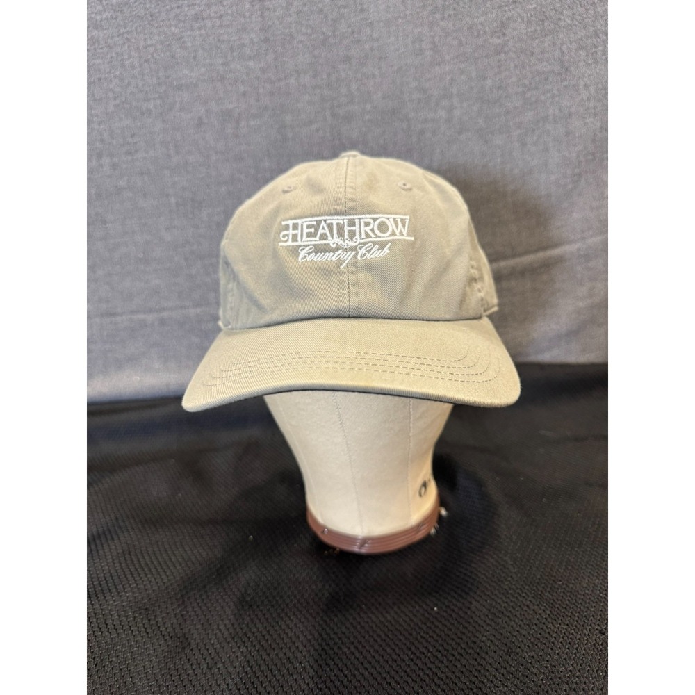 HEATHROW COUNTRY CLUB ADJUSTABLE STRAPBACK BASEBALL HAT/CAP, STAFF, GOLF/SPORTS